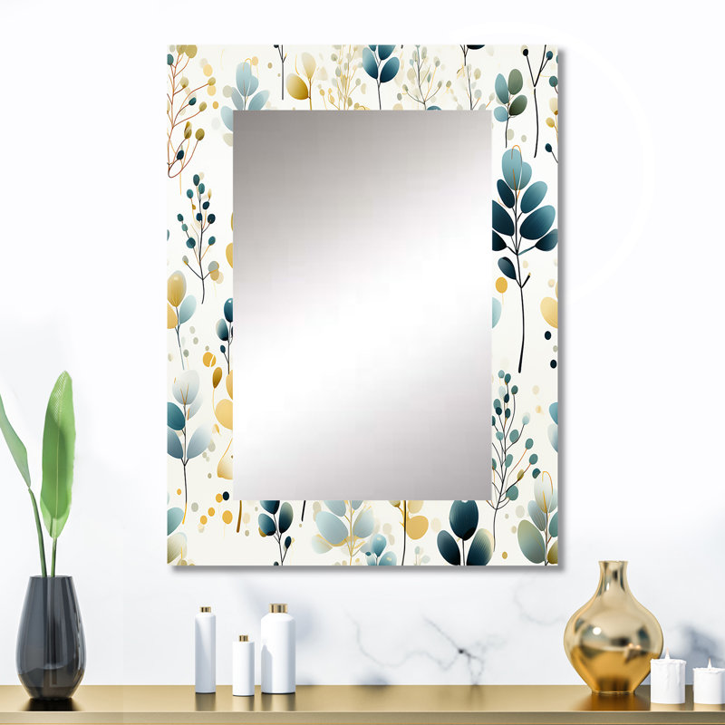 Miroir mural botanique, nature, botanique, nature, 32 po x 24 po