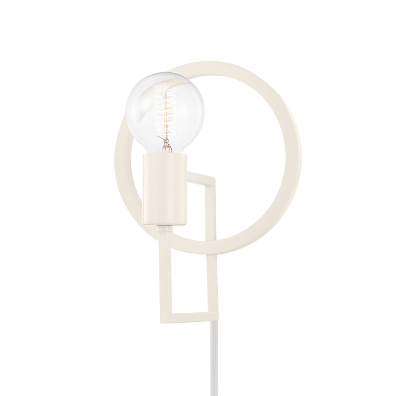 Tory 1 Light Plug-in Plug-in Sconce, Soft Cream
