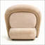 Fauteuil club décoratif en velours 32 pouces avec design mince pour espaces compacts, beige foncé-1296693641