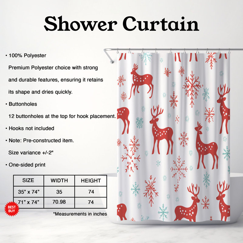 Rideau de douche Retro Cheer, H 74 po x l 71 po