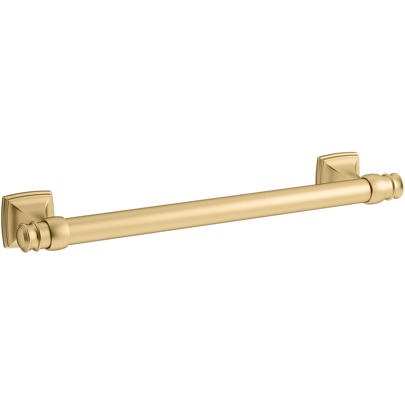 Grand Grab Bar, 18" W, Vibrant Brushed Moderne Brass