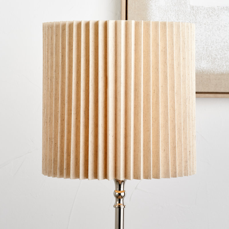 Drum Cotton Blend Lamp Shade ( Uno ) in Beige, 35cm