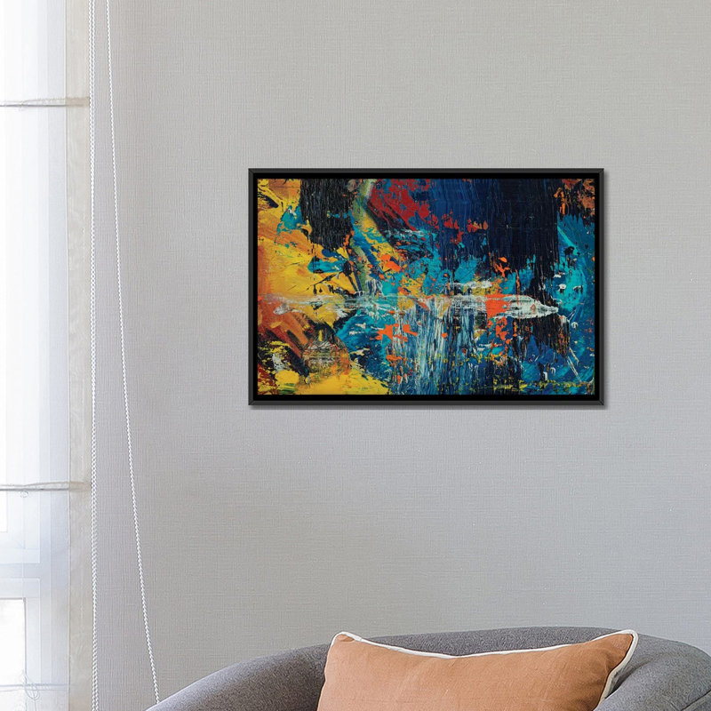 « course voiture », reproduction sur toile, H 18 po x l 26 po x P 1,5 po, Toile avec cadre noir, Pas de tapis