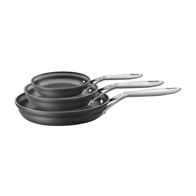 Zwilling Motion Hard Anodized 3-piece Aluminum Nonstick Fry Pan Set
