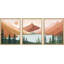 IDÉE4WALL, ensemble encadré d'art géométrique de montagne, ensemble de 3 impressions abstraites de la nature, décorations murales nordiques pour salon, chambre à coucher, 3 pièces-90568756
