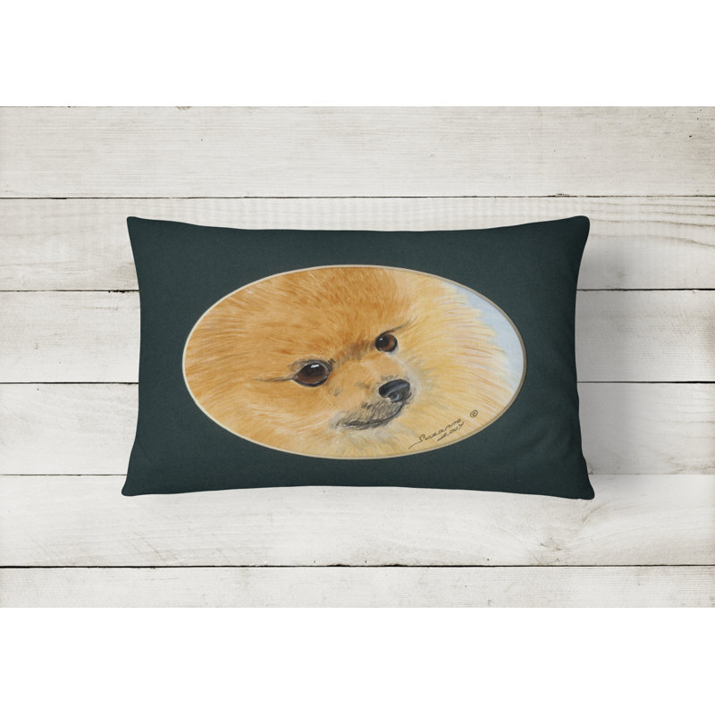 Pomeranian Outdoor Reversible Throw Pillow