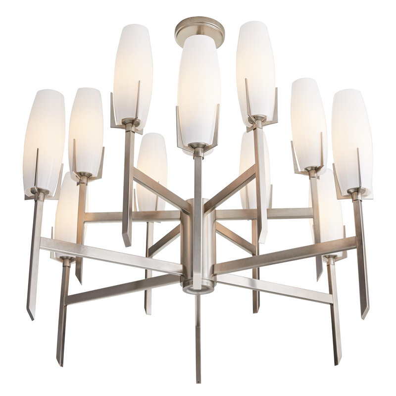 Keifer 12 - Light Chandelier, Vintage Silver