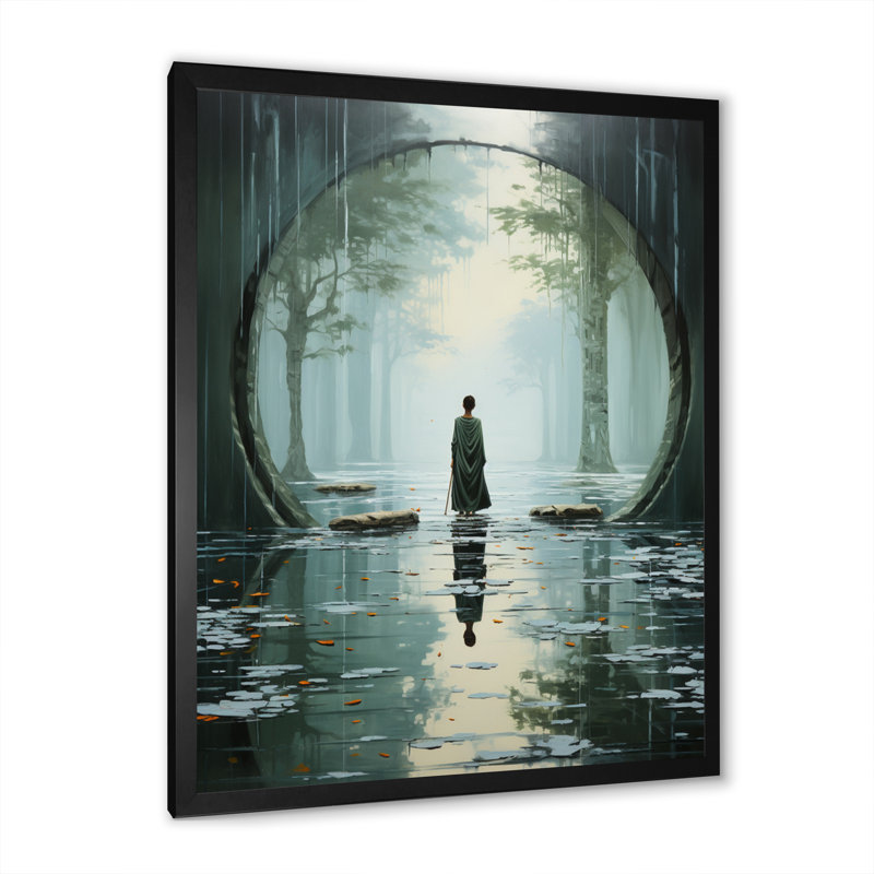 «Kreighton Hinduisim Divine Journey I», reproduction sur toile, Cadre photo noir, H 44 po x l 34 po x P 1,5 po