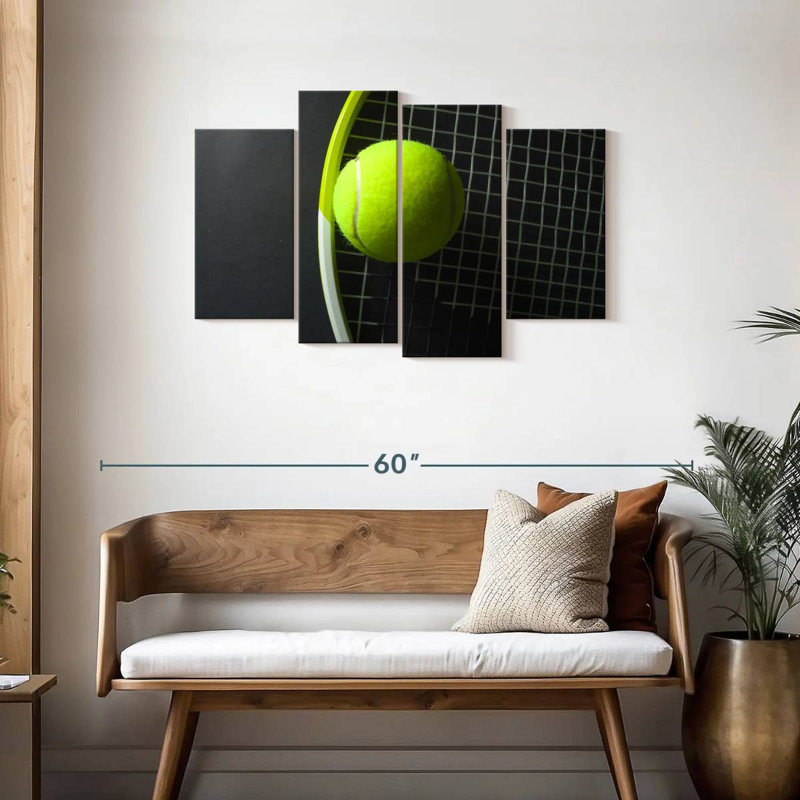 Green tennis racket and ball Sireci