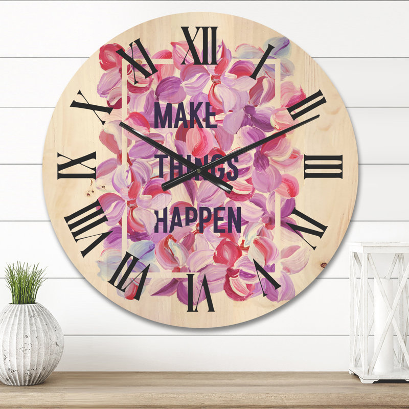 Horloge murale «Make Things Happen», Moyen