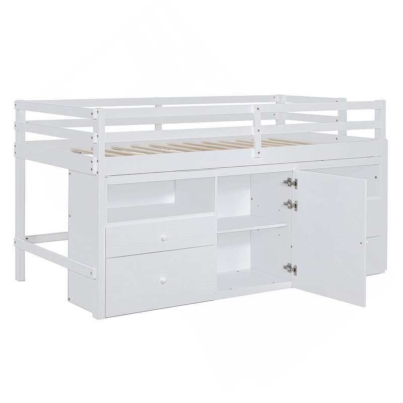 Lit mezzanine avec 4 tiroirs Kellsey