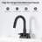 4 In. Centerset Double Handle Pull Down Bathroom Sink Faucet With 2 Modes Sprayer And Pop-Up Drain-117277231