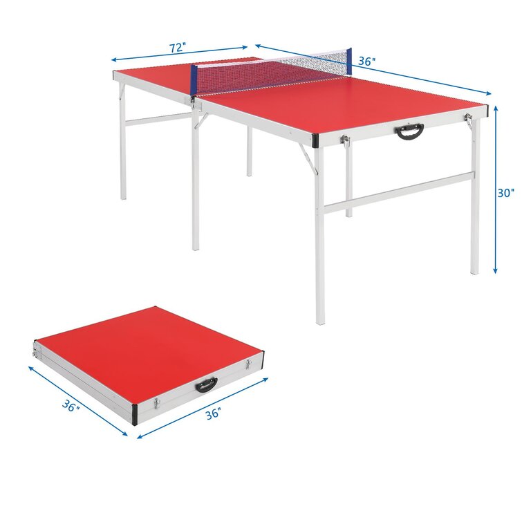 GoSports Table de tennis de table intérieure / extérieure pliable avec  raquettes et balles (64 mm d'épaisseur) et Commentaires - Wayfair Canada