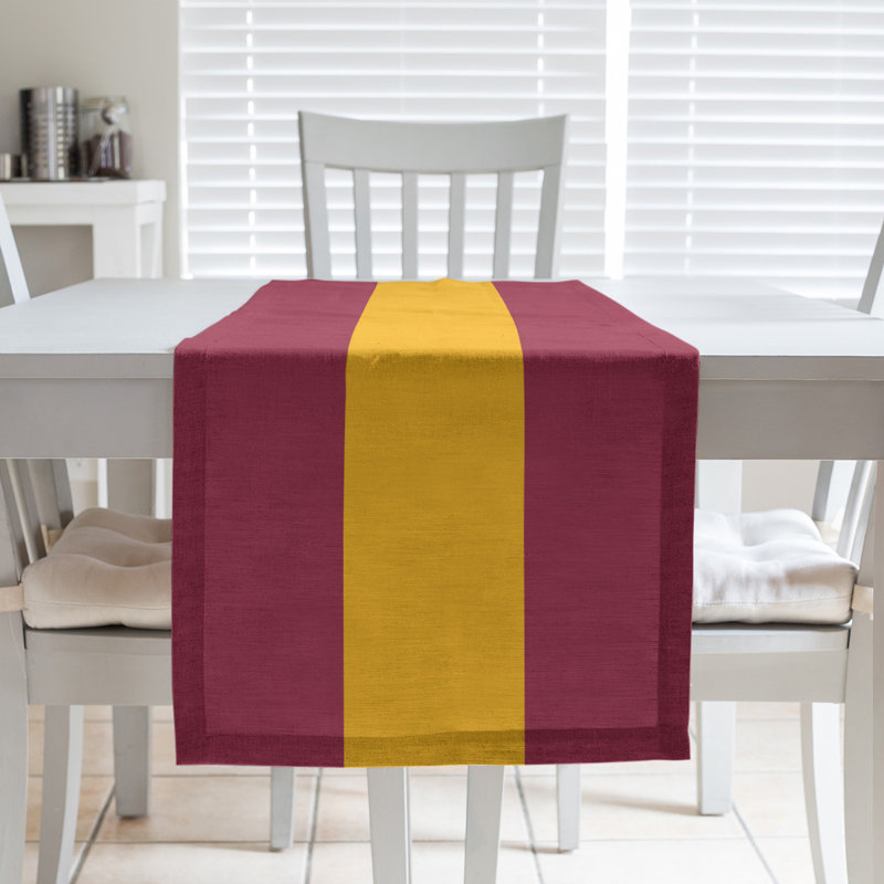 New Orleans Football Stripes Table Runner, 72" x 16", Polyester, Arizona Football Red/Dark Yellow
