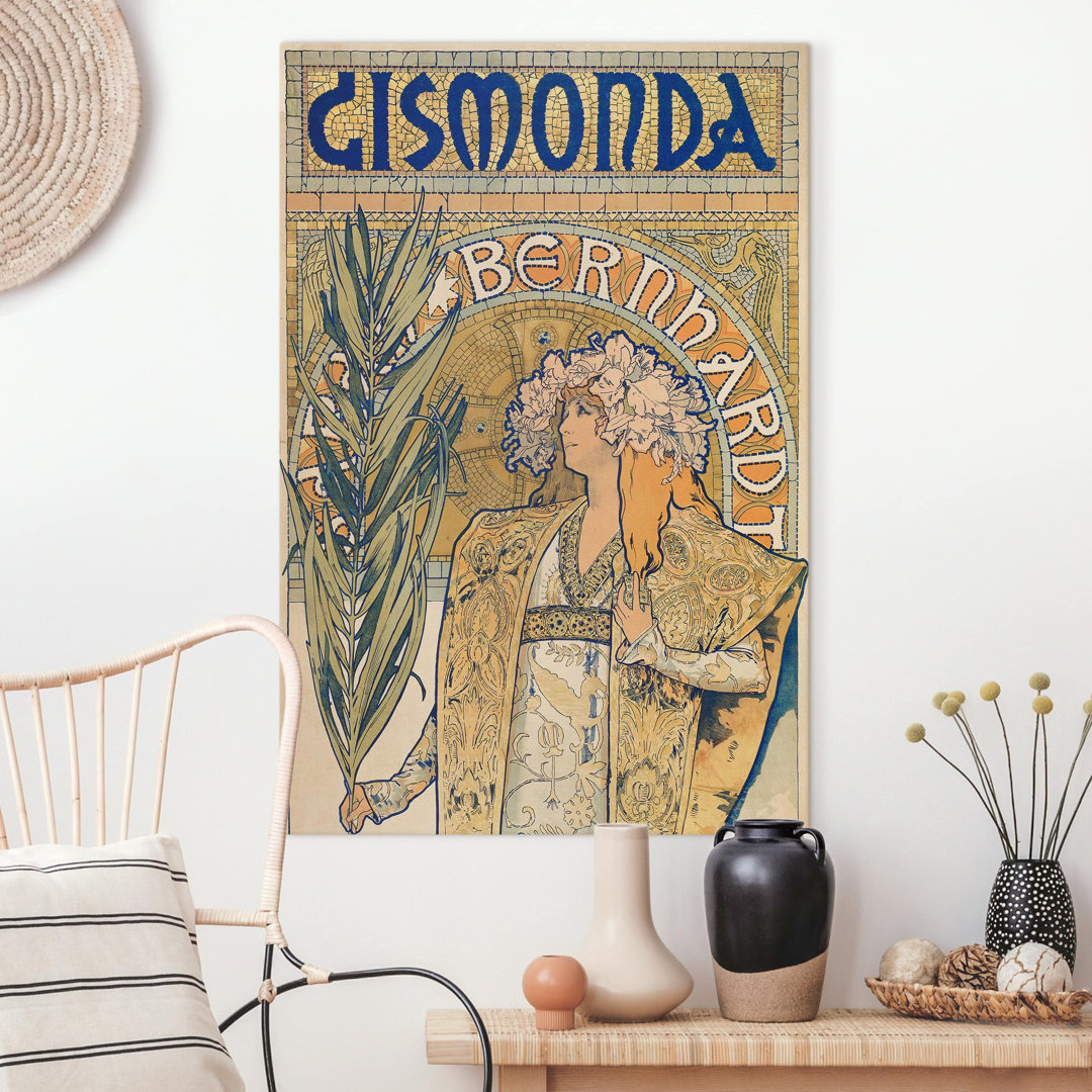 Leinwandbild Plakat für Theaterstück Gismonda von Alfons Mucha