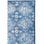 Tapis ikat bleu marine / crème Martha Stewart-63696114