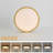 Blonde Oak Wood Round Dimmable LED Flush Mount