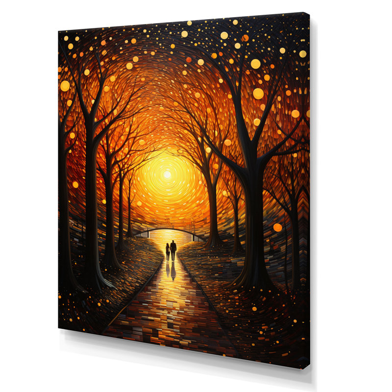 Tunnel Radiant Pathway Pointillism I - reproduction sur toile, Toile tendue, H 20 po x l 12 po x P 1 po