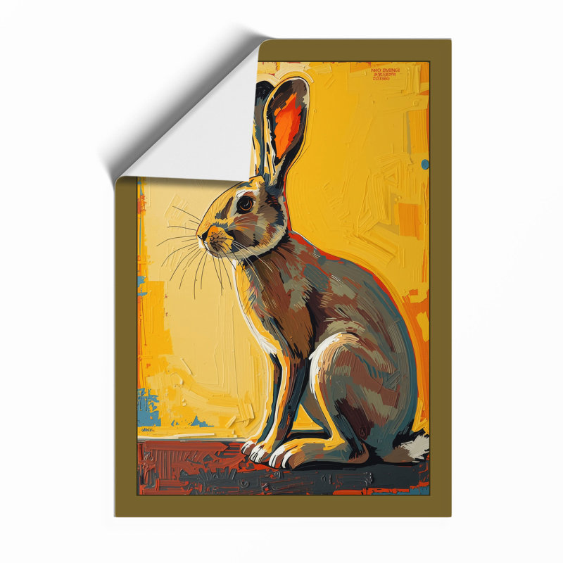 Upright Hare Botanical - Print, Unframed, A2 - 59.4 x 42.0 cm