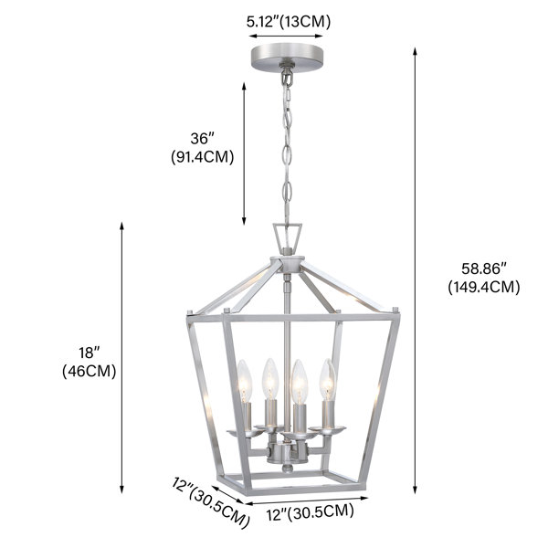 Gracie Oaks Anousha 4 - Light Lantern Pendant & Reviews | Wayfair