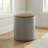 Vancouver Round Storage Ottoman with Wood Top