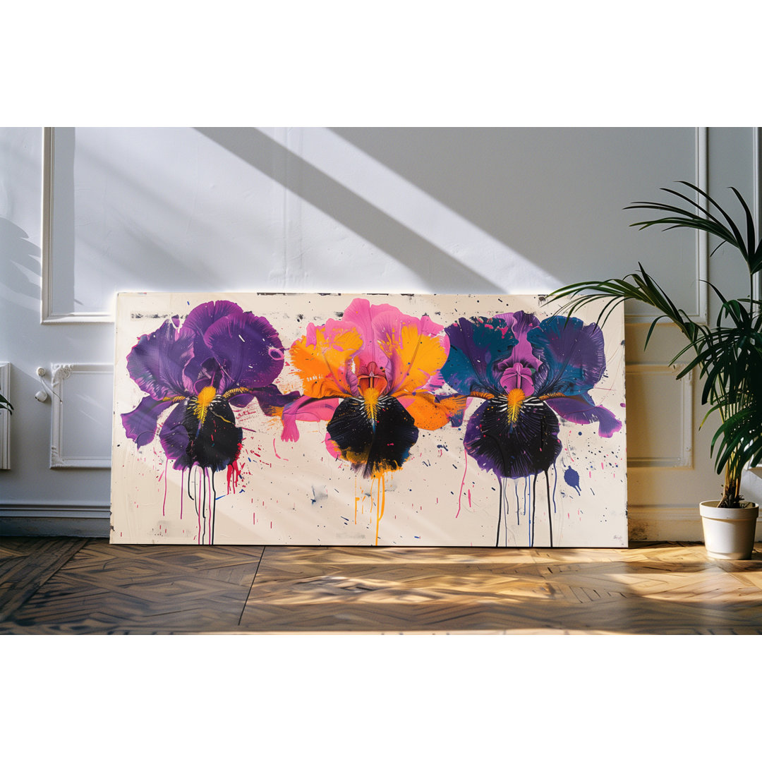 Wandbild 120x60 cm Blumen