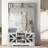 Beitske 5-in-1 Hall Tree with Storage Bench and Barn Doors, Retro Entryway Organizer with Coat Rack, Shoe Cubbies, Hooks & Upper Shelf for Foyer or Mudroom-967731205