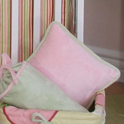 Bubbles Cotton Blend Throw Pillow, Pink