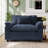 49.5'' W Oversized Premium Chenille Armchair And A Half With Accent Pillow & Removable Cushions-823925342