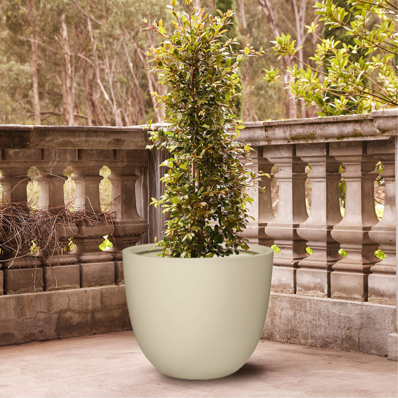Pot à fleur Dorlis Fiberstone, H 15 po x l 18 po x P 18 po, Lin lin