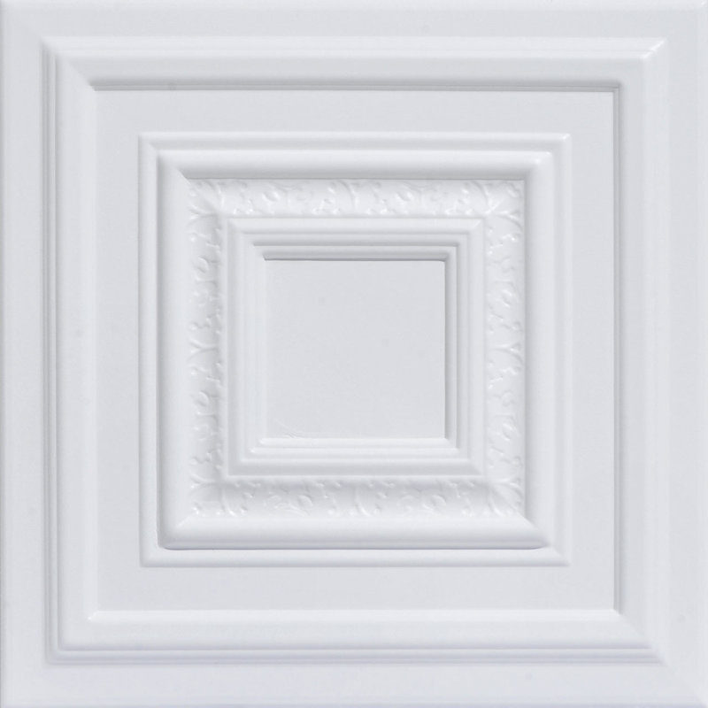 Ultra Pure White Polystyrene Coffered Ceiling Tile Set