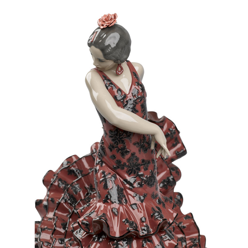 Flamenco Flair Woman Figurine, Red