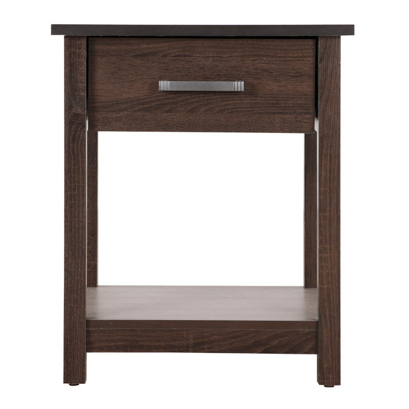 Modern Practical Nightstand Particle Board Sleek Design