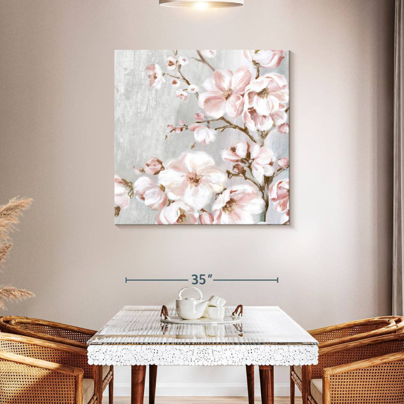 Harnek Blush Spring Cherry Blossoms II, 39" H x 39" W
