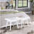 White Solid Wood Bench With Slatted , 19-Inch - Adds Luxury To Home In White, A Contemporary Look Decor