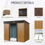 Rangement extérieur en métal 8 pi x 6 pi avec portes coulissantes verrouillables et plaque transparente-114766644