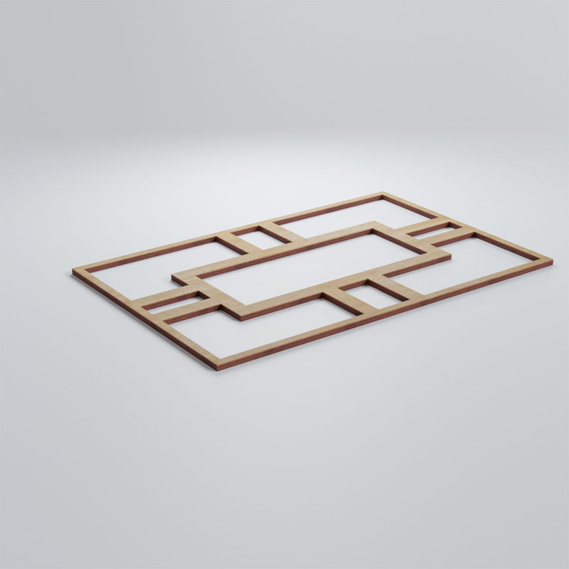 Hastings Decorative Fretwork Wood Wall Panels, Birch, 15 3/8"H x 10 1/4"W x 1/4"D