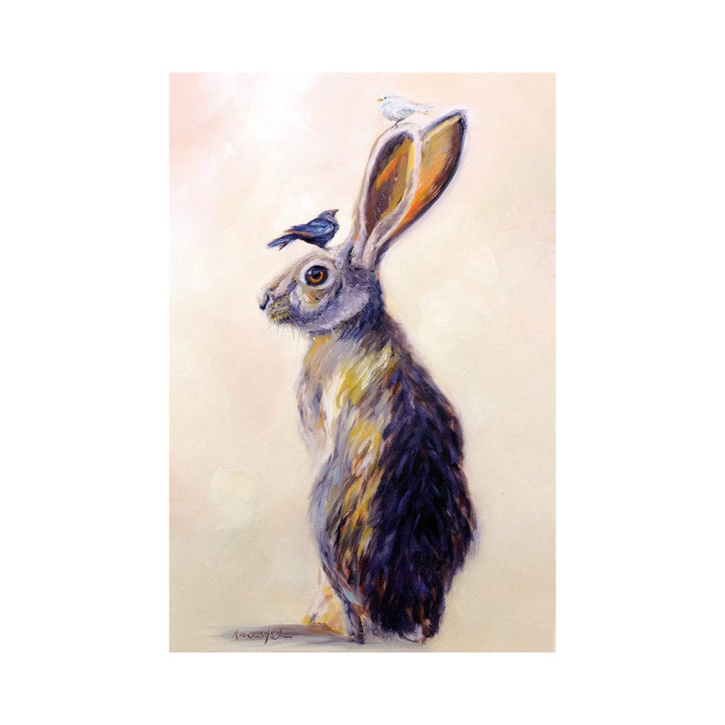 Hare Style by Karen Weber - Wrapped Canvas Painting, 20.32 cm H x 30.48 cm W