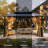 13 Ft. W X 10 Ft. D Double Roof Gazebo With String Lights