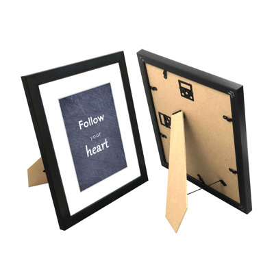 8X10 Picture Frame Set of 3 with Real Glass for Pictures 5x7 with Mat or 8x10 Without Mat, Wall Gallery or Tabletop display Photo Frames in Black