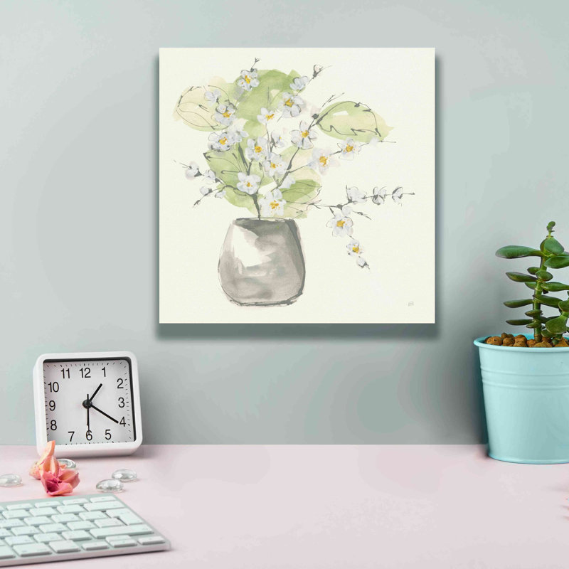 «Plant Blossom I» par Chris Paschke, estampe numérique sur toile, H 12 po x l 12 po x P 0,75 po