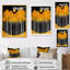 «Yellow Trees In The Forest Quill Minimalisme», reproduction sur toile-631319105-631319104