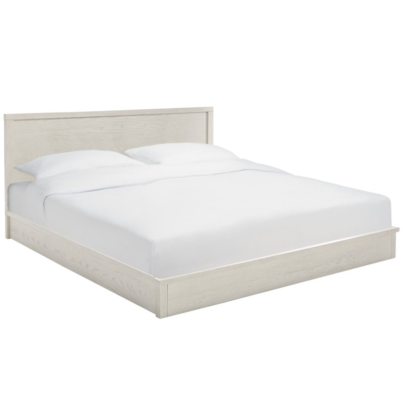 Sauger Platform Bed, White Wash, Queen