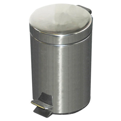 Aluminum Step On Outdoor Trash & Recycling Bin - 12L