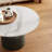 Modern Round Coffee Table with Faux Marble Tabletop and Pedestal Solid Wood, Cocktail Table for Living room & Home Decor-1743285221-1724320340-1724320341