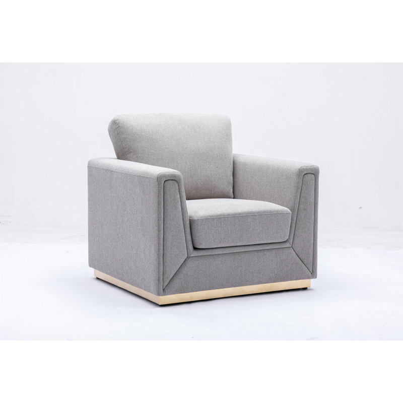 Chaise de salon en lin Valin Gray