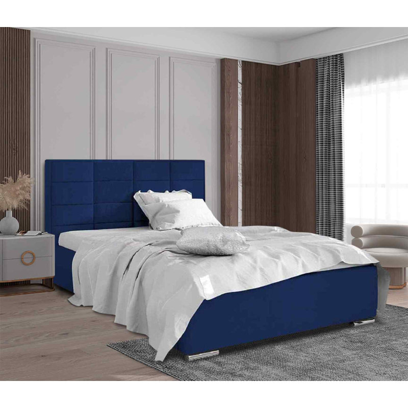Upholstered Bed, Double (4'6), Blue