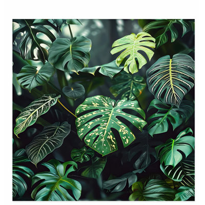 «Botanical Monstera Leaves», motif d'art tropical sans cadre