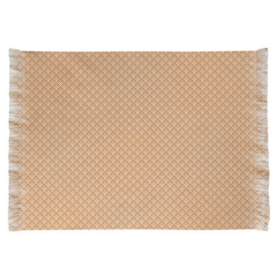 Tapis décoratif orange dégradé géométrique classique
