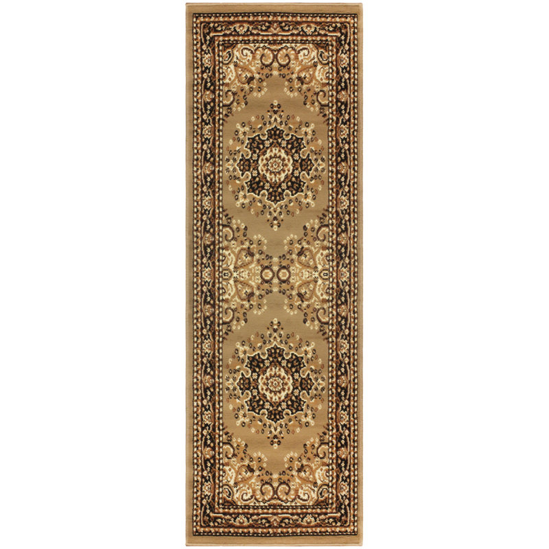 Chemin de table à médaillons 100% polypropylène Dodington, Tapis de couloir 2 pi 7 po x 8 pi